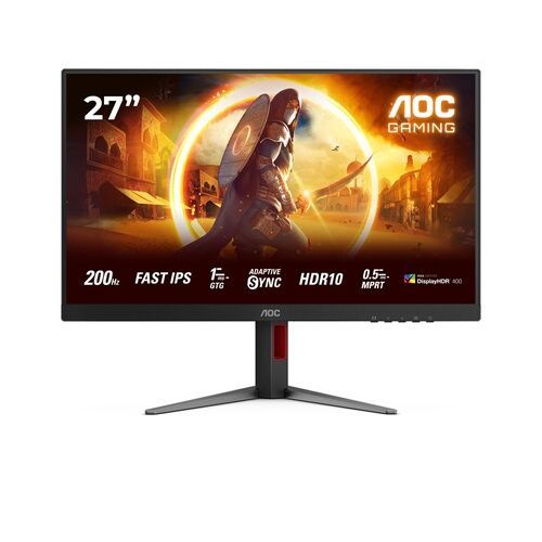 Ecran PC Aoc Ecran gaming 27'''' - FHD - IPS - 200Hz - 0,5ms - HDR 10 - Ajustable en hauteur - Pivot - Haut-parleurs