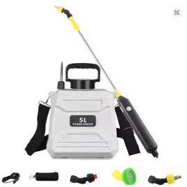 Pulvérisateur Dorsal Électrique 5L Pro - Haute Pression & Polyvalent pour Agriculture, Jardinage Désinfection & Traitement (Blanc)