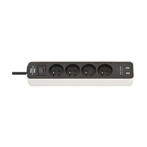 Multiprise Brennenstuhl - 1153244026 - Multiprise Ecolor 4 prises 1,5 m blanc et noir ()