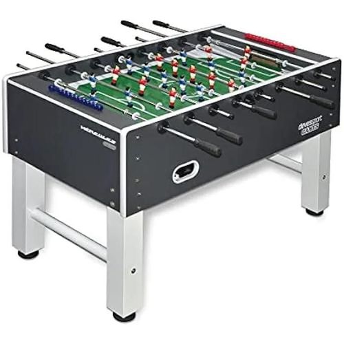 Baby-foot professionnel "Hercules" noir - Joueurs classiques en métal - 136 x 76 x 92 cm - Convient Bars et Pub's (sans