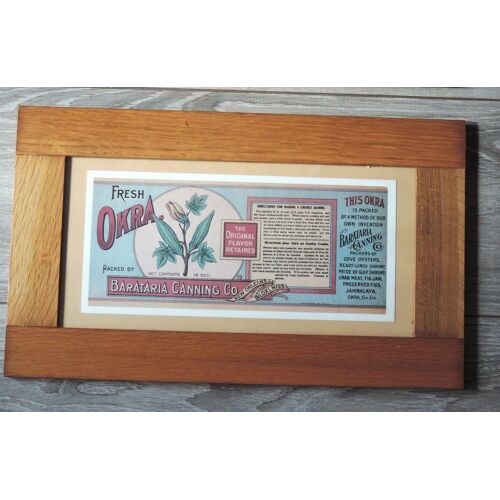TABLEAU PUBLICITAIRE VINTAGE « FRESH OKRA »