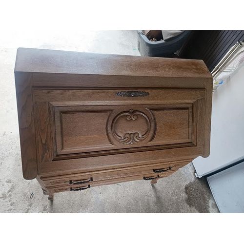 Secrétaire Vintage Tout En Chene
