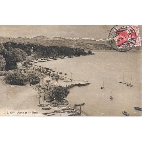 Carte Postale Ouchy Et Les Alpes (Suisse) - 1914