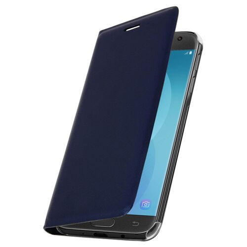 Housse Galaxy J3 2017 Etui Portefeuille Ultra-fin Bleu nuit - Fente pour Carte