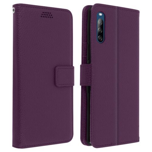 Housse Sony Xperia L4 Étui Folio Porte Carte Support Vidéo - Violet