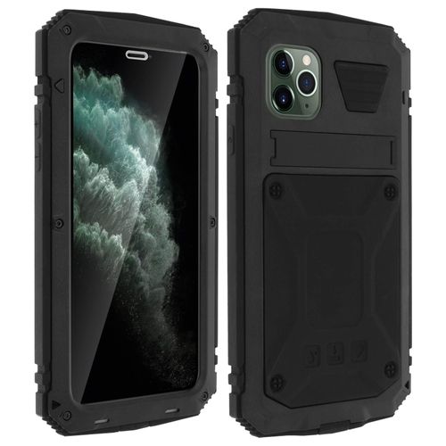 Coque iPhone 11 Pro Aluminium Silicone Support Vidéo Tank Series Noir