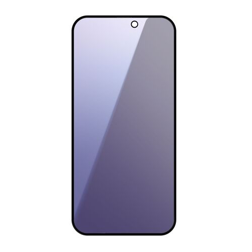 Protège écran pour iPhone 15 et 15 Pro Verre Trempé Anti-lumière Bleue Noir