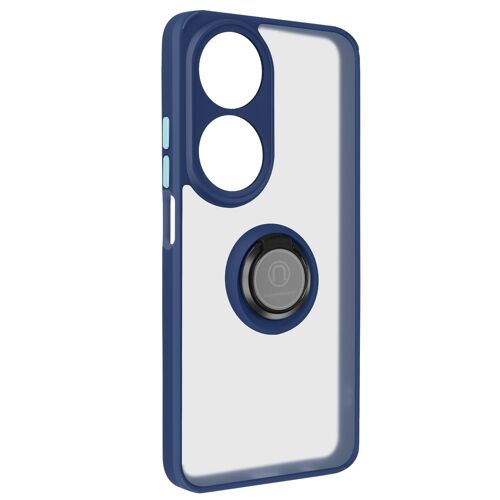 Coque pour Honor 90 Smart Bague Métallique Support Vidéo Bleu