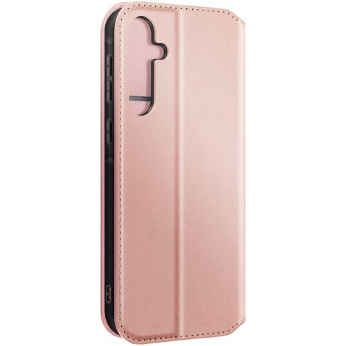 Étui pour Samsung Galaxy A55 5G Clapet Porte-cartes et Support Vidéo Rose champagne