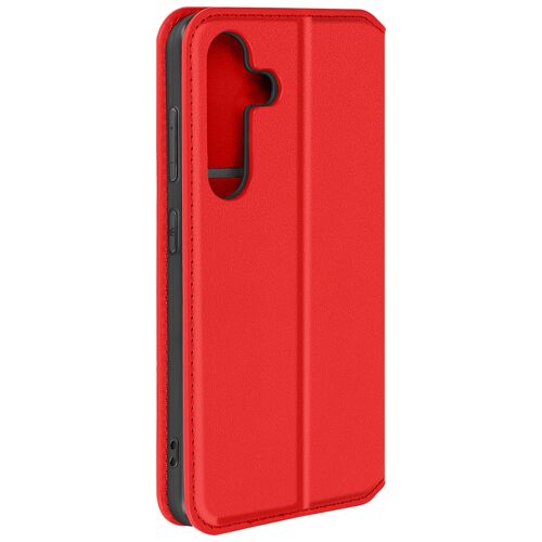 Étui Folio pour Galaxy S24 / S25 avec Porte-cartes et Fonction Support Rouge