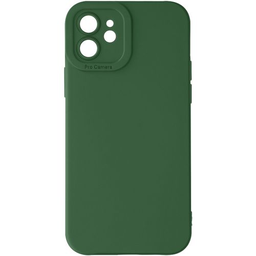 Coque pour iPhone 12 Silicone Mat Protection Caméra Vert