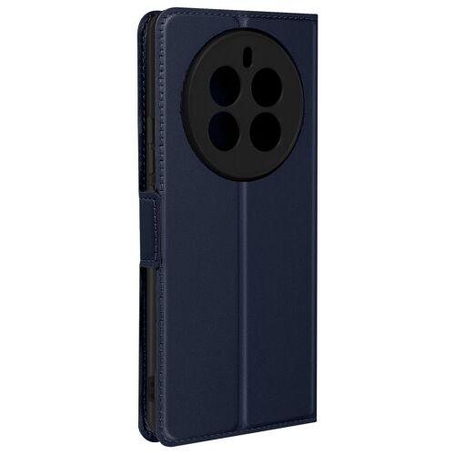 Étui pour Realme 12 Pro 5G Porte-carte Support Vidéo Design Fin Bleu