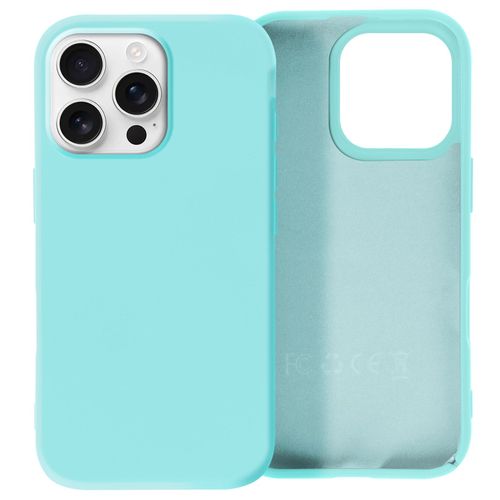 Coque Pour Iphone 16 Pro Max Semi-Rigide Soft-Touch Anti-Traces Turquoise