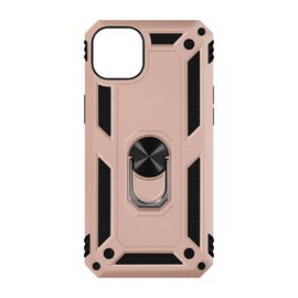 Coque Pour Iphone 15 Hybride Bague Magnétique Série Armoring Rose Gold