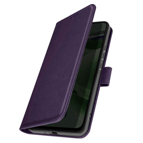Étui pour Xiaomi Redmi Note 12 5G Portefeuille et Support Vidéo Violet