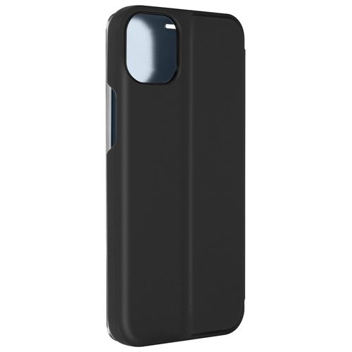 Étui Clear View Pour Iphone 15 Clapet Miroir Fonction Support Noir