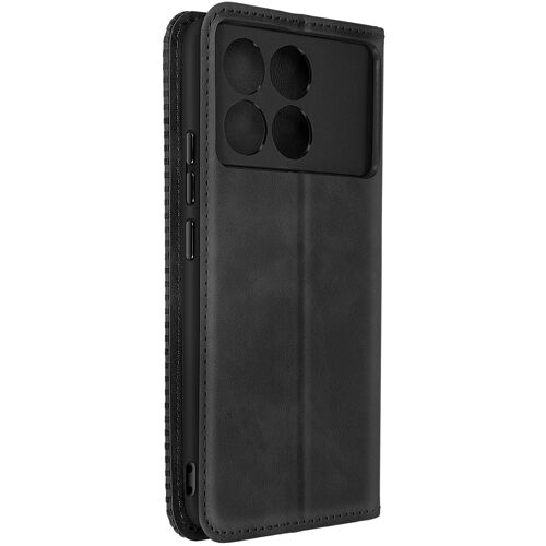 Étui pour Xiaomi Poco X6 Pro Portefeuille Support Motif Mosaique Noir