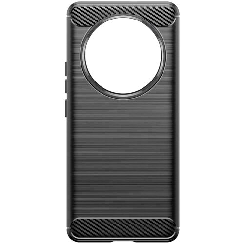 Coque pour Realme 12 Pro 5G Flexible Effet Carbone et Brossé Noir