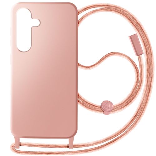 Coque Cordon Semi-Rigide pour Samsung S24 et S25 Rose clair