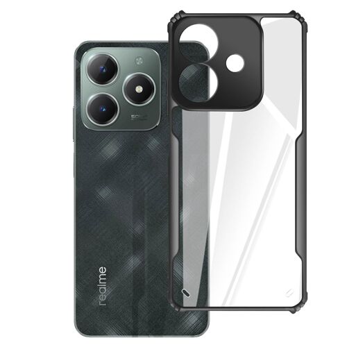 Coque pour Realme C61 Silicone Antichoc Bloc Caméra Couvert Noir