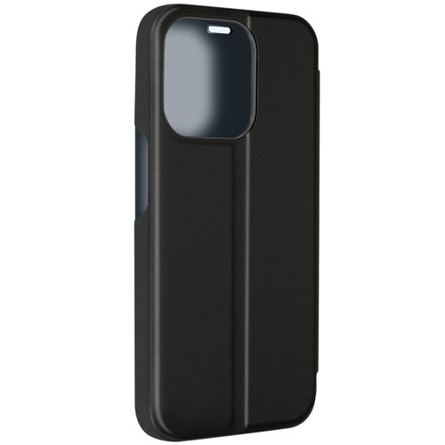 Étui Clear View Pour Iphone 15 Pro Max Clapet Miroir Fonction Support Noir