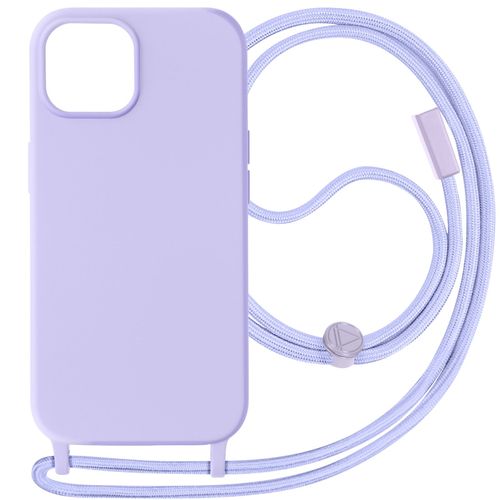 Coque Cordon Pour Iphone 15 Plus Lanière Tour Du Cou 80cm Série Corda Violet