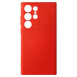 Coque Pour Samsung Galaxy S23 Ultra Semi-Rigide Soft-Touch Fine Fast Cover Rouge