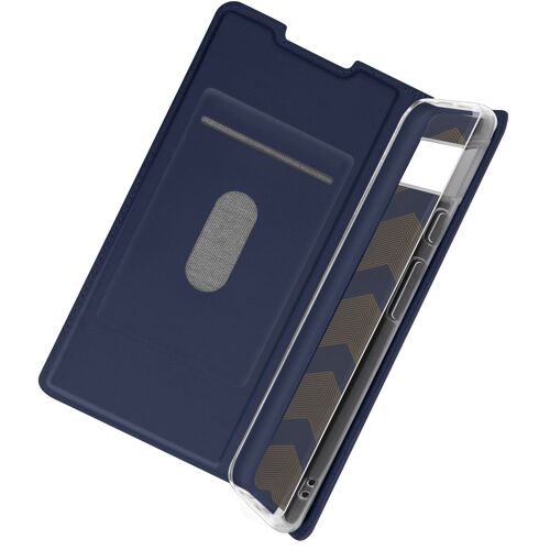 Housse Google Pixel 6 Porte-carte Fonction Support Bleu Nuit