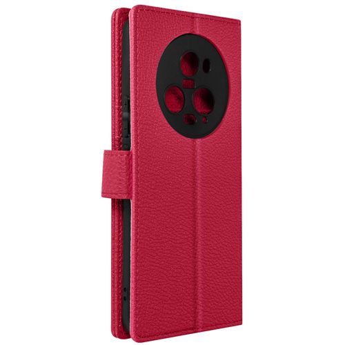 Housse Pour Honor Magic 5 Pro Support Vidéo Portefeuille Simili Cuir Litchi Rose