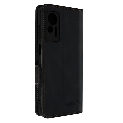 Étui Pour Ulefone Note 14 Portefeuille Motif Ligne Fonction Support Vidéo Noir