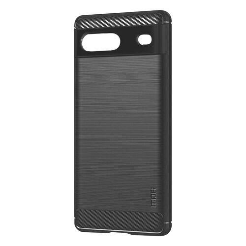 Coque Google Pixel 7 Souple Effet Carbone Métal Brossé Mofi Noir