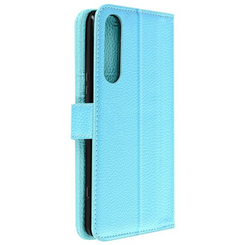 Housse Pour Sony Xperia 5 Iv Support Vidéo Portefeuille Simili Cuir Bleu