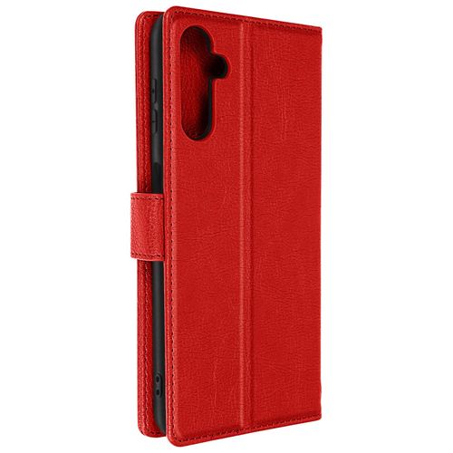Housse Pour Samsung Galaxy A14 5g Et 4g Portefeuille Support Vidéo Rouge