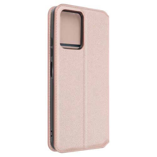 Étui pour Redmi Note 12 4G clapet magnétique porte-carte support vidéo Rose