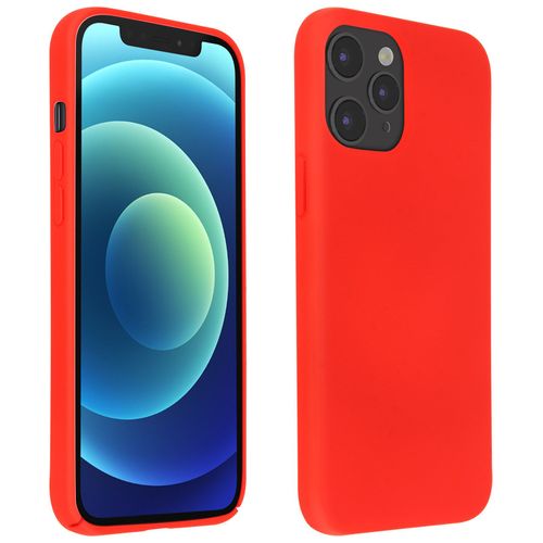 Coque Apple iPhone 12 / 12 Pro Semi-rigide Soft Touch Compatible QI rouge