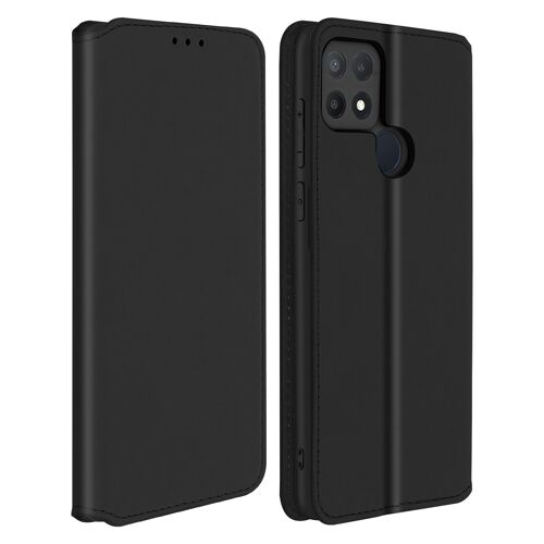 Housse Oppo A15 Étui Folio Portefeuille Fonction Support noir