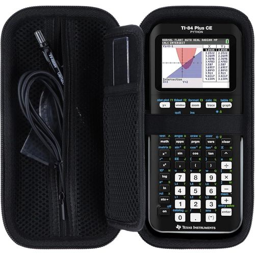 Dur Étui de Protection pour TI-NSPIRE CX II-T/TI-Nspire CX CAS/TI-84 Plus CE-T/TI-84 Plus CE/TI-89 Titanium Calculatrice Graphique (Noir)