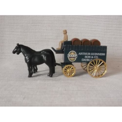 Chariot De Tonneaux Tire Par Des Chevaux  Biere Harp-Grell