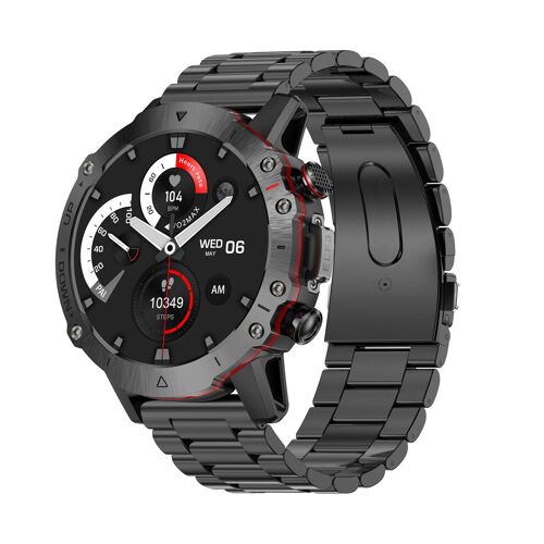 Montre Connectée Écran Rond 1.39 Pouces Suivi Santé Étanche IP67 Bluetooth 5.0 Noir YONIS