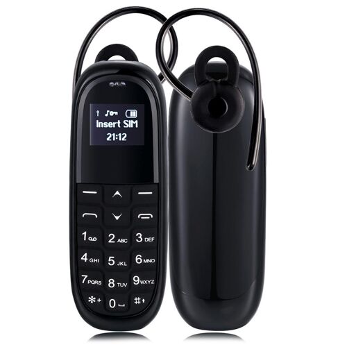 Téléphone Portable Mini Discret Bluetooth Anti-Perte Avec Clavier Anglais Noir YONIS