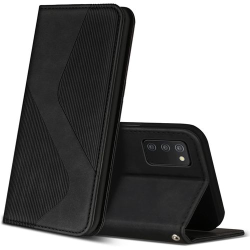 Sjzg-Coque Pour Samsung Galaxy A03s, Premium Étui Housse En Cuir De Protection Avec [Emplacements Cartes] [Magnetique], Clapet Folio Portefeuille Pour Samsung Galaxy A03s (Noir)
