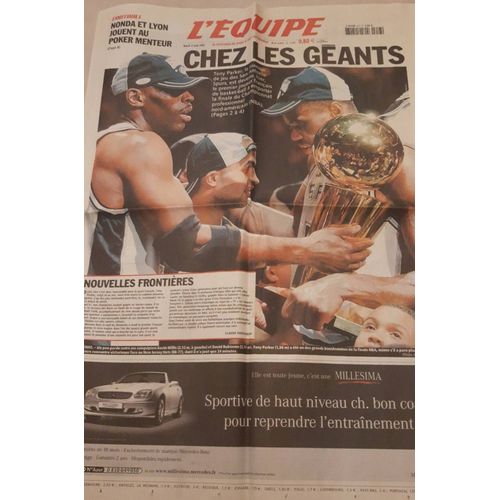 L'Equipe - Mardi 17 Juin 2003 - Chez Les Géants - Tony Parker Champion Nba