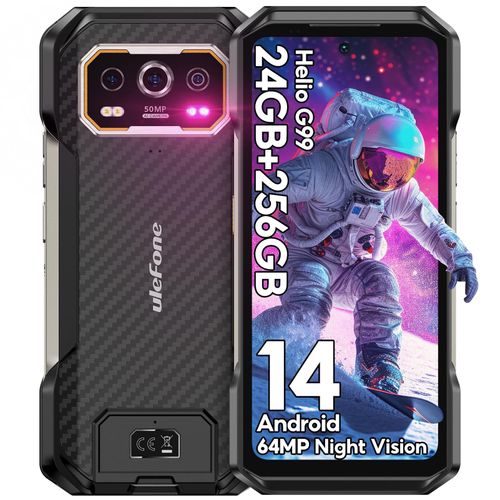 Ulefone Armor 27 4G Téléphone Portable Incassable, 24Go+256Go Noir