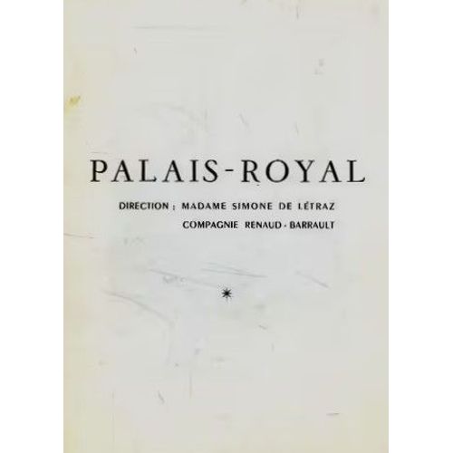 Programme De 1959 Du Théâtre Du Palais-Royal