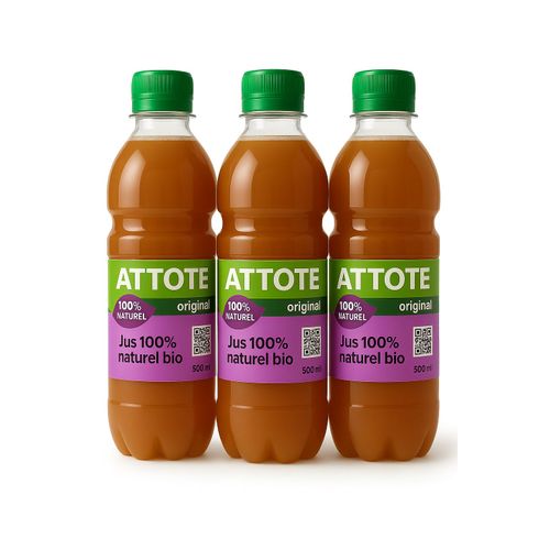 Attote Original , La Célèbre Boisson Énergisante 100 % Naturelle / Lot De 12 Bouteilles | Mise En Bouteille En France ( Sans Colorants , Sans Additifs , Sans Sucre , Convient Au Vegan )