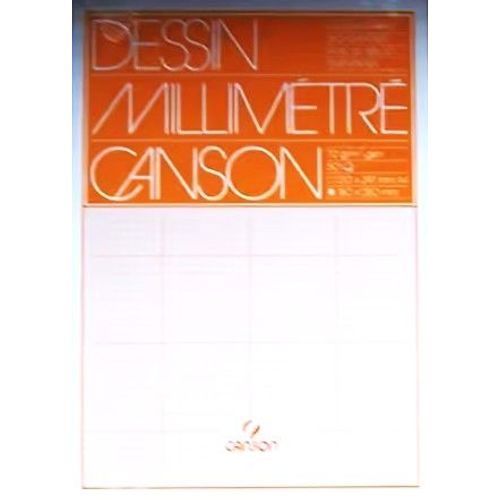 Papier À Dessin Millimétré A4 Canson - 50 Feuilles 72 G/M2