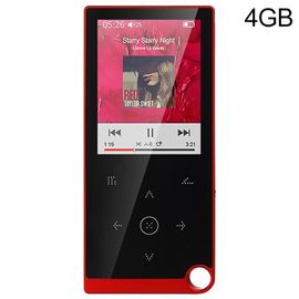 Lecteur MP4 Rouge Écran Tactile 2.4' 4GB Audio Vidéo Sans Bluetooth Rouge YONIS