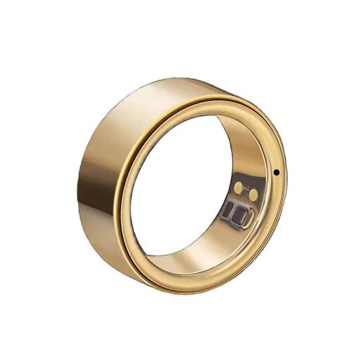 Bague Connectée Bluetooth Étanche Avec Suivi Cardiaque Et Sommeil Taille 8 Noir Or YONIS