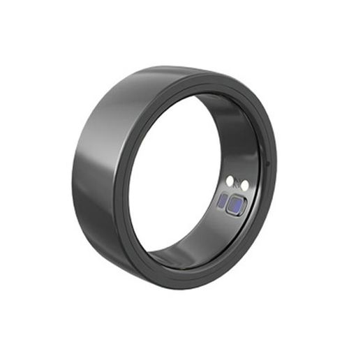 Bague Connectée Bluetooth Argentée Moniteur Cardiaque Étanche Taille 7 Noir Yonis