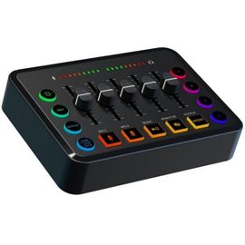 Table De Mixage Audio Avec Éclairage RGB Et Fonctions Personnalisables Noir YONIS